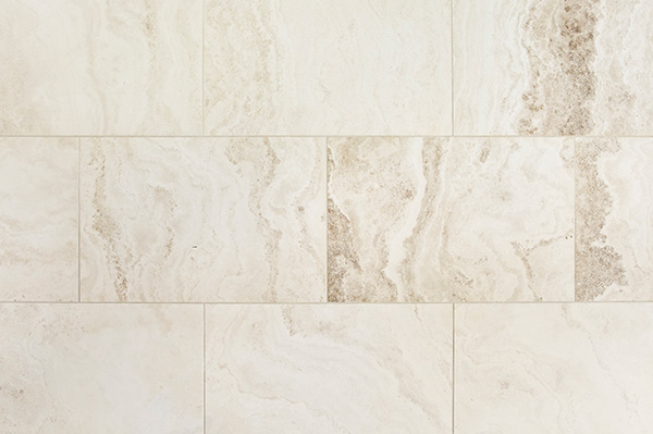 An example of beige travertine tile