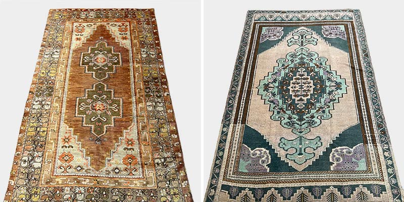muted neutral earthtone and cool tone rugs - Turkish Village and Turkish rugs